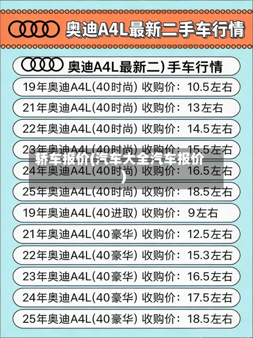 轿车报价(汽车大全汽车报价)-第2张图片