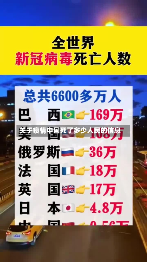 关于疫情中国死了多少人民的信息-第1张图片