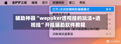 辅助神器“wepoker透视挂的玩法+透视挂”开挂辅助软件教程-第2张图片
