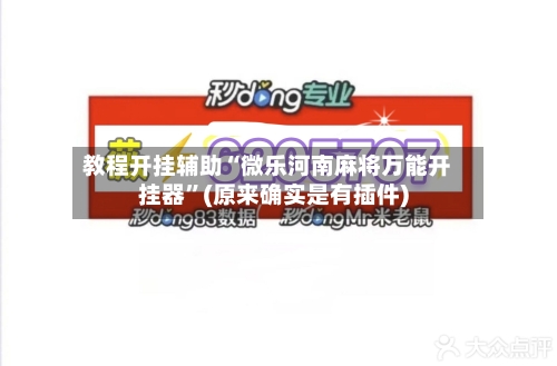 教程开挂辅助“微乐河南麻将万能开挂器	”(原来确实是有插件)-第2张图片