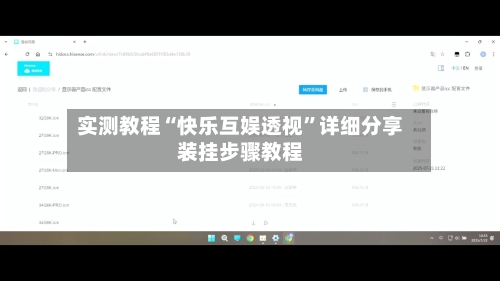 实测教程“快乐互娱透视	”详细分享装挂步骤教程-第1张图片
