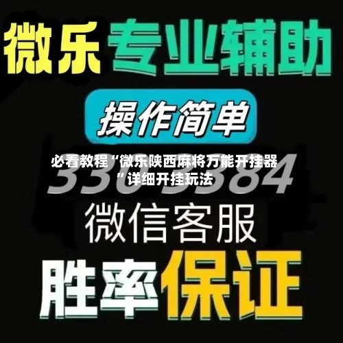 必看教程“微乐陕西麻将万能开挂器	”详细开挂玩法-第2张图片