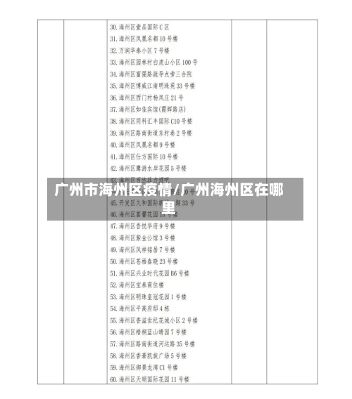 广州市海州区疫情/广州海州区在哪里-第1张图片