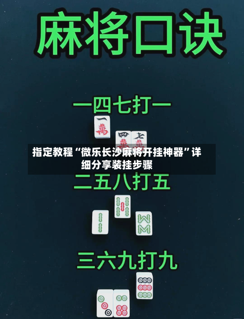 指定教程“微乐长沙麻将开挂神器	”详细分享装挂步骤-第2张图片