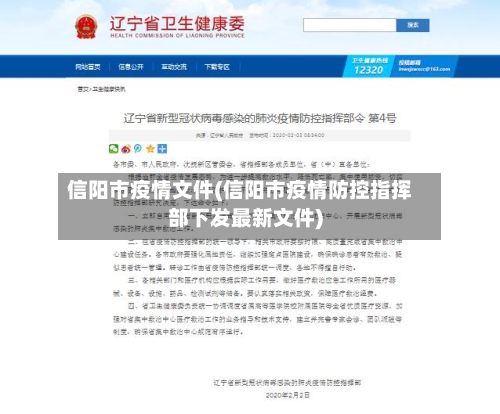 信阳市疫情文件(信阳市疫情防控指挥部下发最新文件)-第3张图片