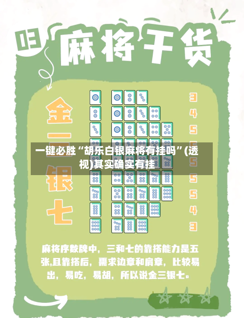 一键必胜“胡乐白银麻将有挂吗”(透视)其实确实有挂-第3张图片