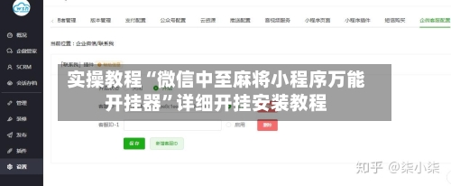 实操教程“微信中至麻将小程序万能开挂器”详细开挂安装教程-第2张图片