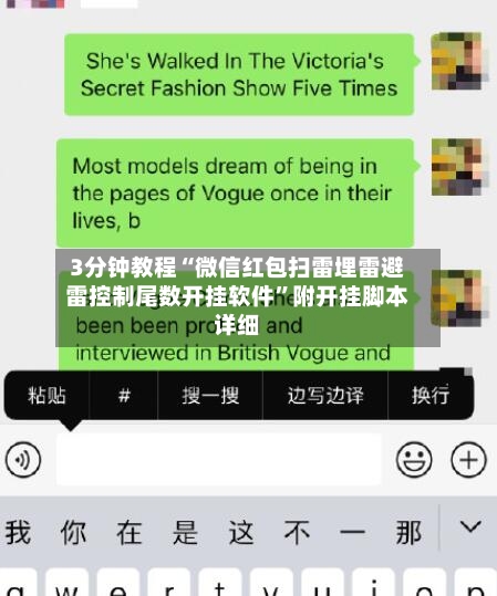 3分钟教程“微信红包扫雷埋雷避雷控制尾数开挂软件”附开挂脚本详细-第1张图片