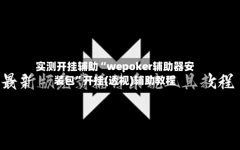实测开挂辅助“wepoker辅助器安装包”开挂(透视)辅助教程-第1张图片