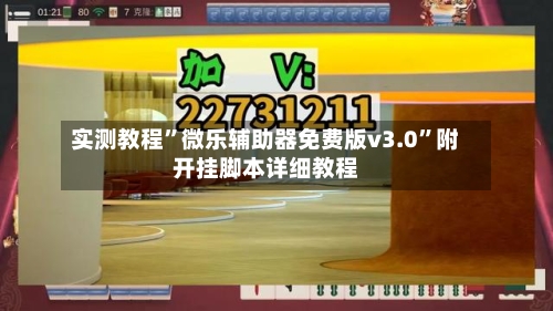 实测教程”微乐辅助器免费版v3.0”附开挂脚本详细教程-第1张图片