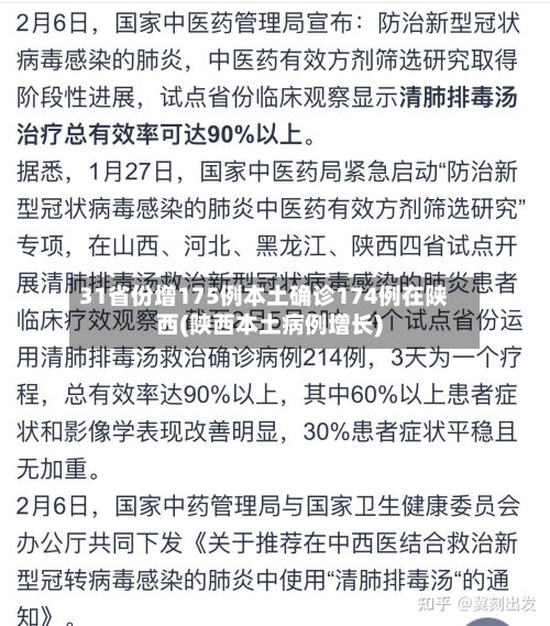 31省份增175例本土确诊174例在陕西(陕西本土病例增长)-第1张图片
