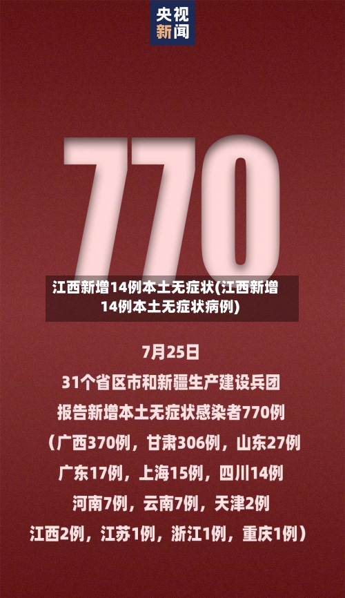 江西新增14例本土无症状(江西新增14例本土无症状病例)-第1张图片