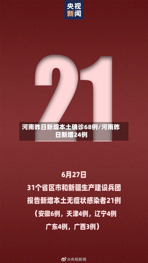 河南昨日新增本土确诊68例/河南昨日新增24例-第1张图片