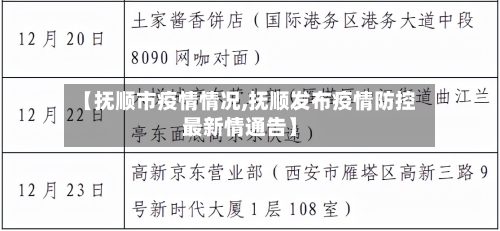 【抚顺市疫情情况,抚顺发布疫情防控最新情通告】-第1张图片