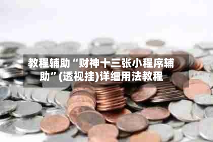 教程辅助“财神十三张小程序辅助”(透视挂)详细用法教程-第2张图片