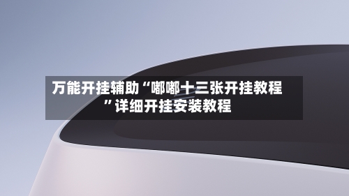 万能开挂辅助“嘟嘟十三张开挂教程	”详细开挂安装教程-第1张图片