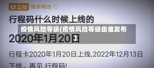 疫情风险等级(疫情风险等级由谁发布)-第2张图片