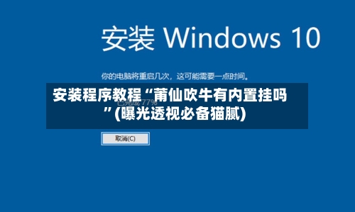 安装程序教程“莆仙吹牛有内置挂吗”(曝光透视必备猫腻)-第2张图片