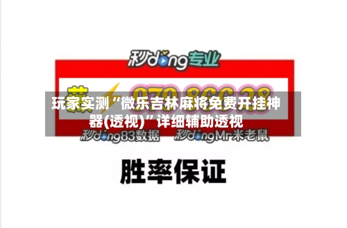 玩家实测“微乐吉林麻将免费开挂神器(透视)	”详细辅助透视-第2张图片