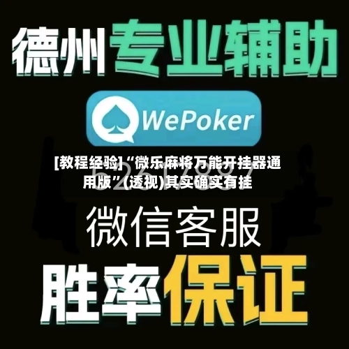 [教程经验]“微乐麻将万能开挂器通用版”(透视)其实确实有挂-第1张图片