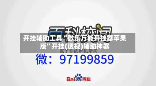 开挂辅助工具“微乐万能开挂器苹果版	”开挂(透视)辅助神器-第2张图片