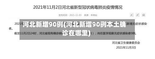 河北新增90例(河北新增90例本土确诊在哪里)-第3张图片