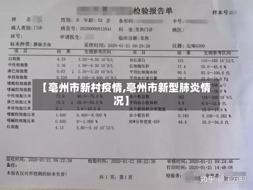 【亳州市新村疫情,亳州市新型肺炎情况】-第2张图片