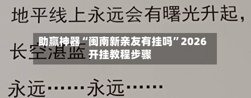 助赢神器“闽南新亲友有挂吗	”2026开挂教程步骤-第2张图片