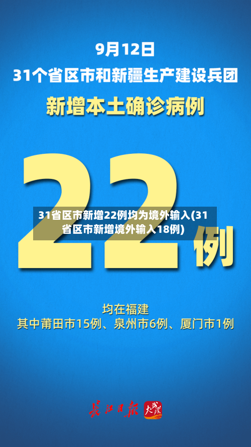 31省区市新增22例均为境外输入(31省区市新增境外输入18例)-第1张图片