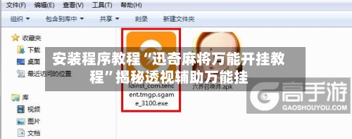安装程序教程“迅奇麻将万能开挂教程”揭秘透视辅助万能挂-第3张图片