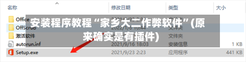 安装程序教程“家乡大二作弊软件”(原来确实是有插件)-第1张图片