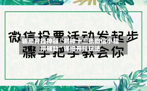 辅助开挂神器“财神十三张微信小程序辅助	”详细开挂玩法-第2张图片
