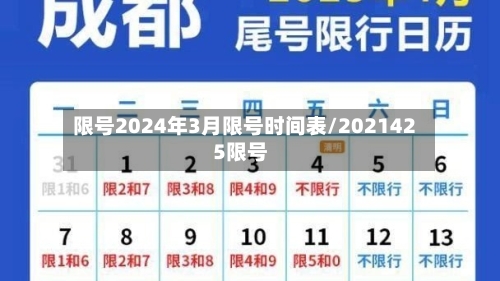 限号2024年3月限号时间表/2021425限号-第2张图片