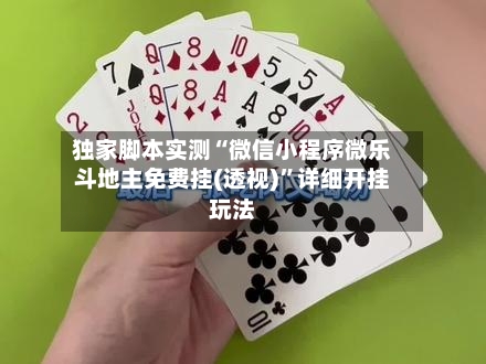独家脚本实测“微信小程序微乐斗地主免费挂(透视)	”详细开挂玩法-第1张图片