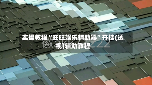 实操教程“旺旺娱乐辅助器	”开挂(透视)辅助教程-第1张图片