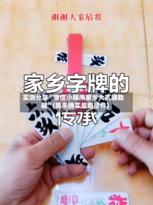 实测分享“微信小程序家乡大贰辅助器”(原来确实是有插件)-第2张图片
