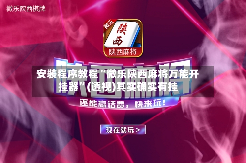 安装程序教程“微乐陕西麻将万能开挂器”(透视)其实确实有挂-第2张图片