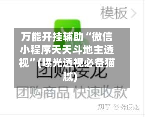 万能开挂辅助“微信小程序天天斗地主透视”(曝光透视必备猫腻)-第3张图片