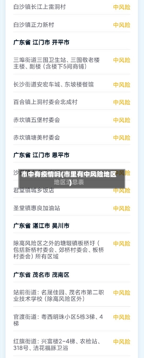市中有疫情吗(市里有中风险地区)-第2张图片