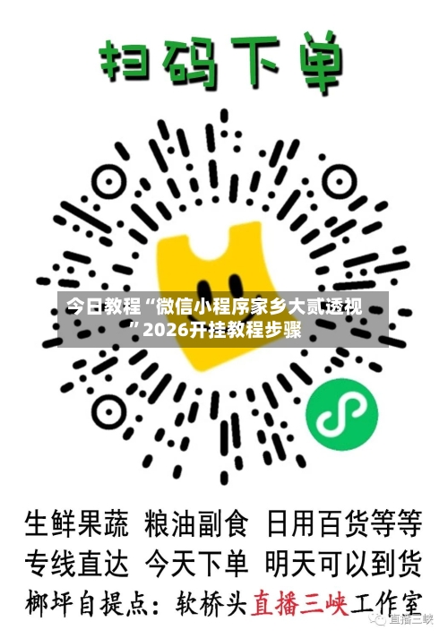 今日教程“微信小程序家乡大贰透视	”2026开挂教程步骤-第1张图片