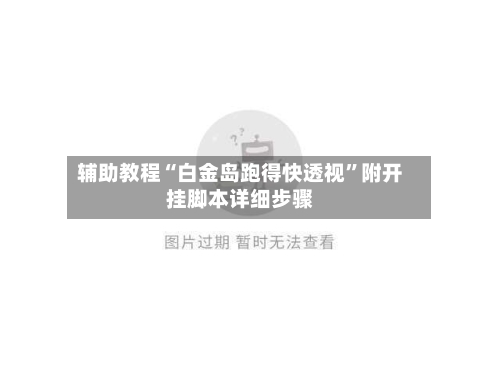 辅助教程“白金岛跑得快透视”附开挂脚本详细步骤-第1张图片