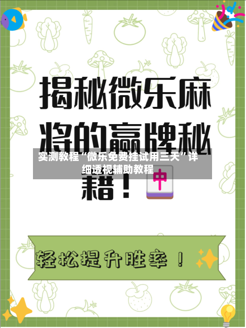 实测教程“微乐免费挂试用三天”详细透视辅助教程-第1张图片