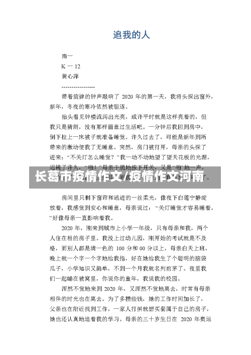 长葛市疫情作文/疫情作文河南-第2张图片