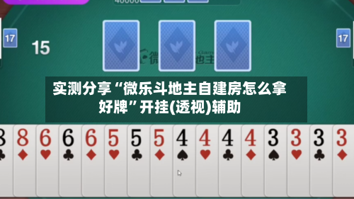 实测分享“微乐斗地主自建房怎么拿好牌	”开挂(透视)辅助-第1张图片