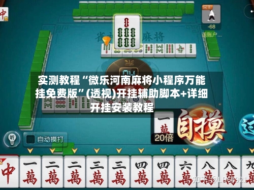 实测教程“微乐河南麻将小程序万能挂免费版”(透视)开挂辅助脚本+详细开挂安装教程-第2张图片