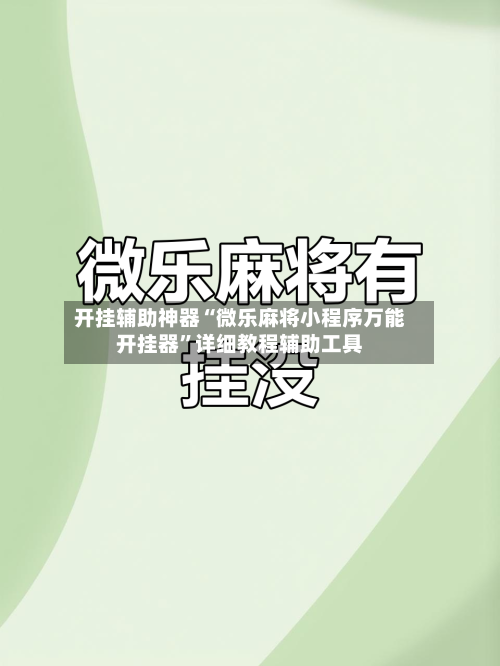 开挂辅助神器“微乐麻将小程序万能开挂器”详细教程辅助工具-第2张图片