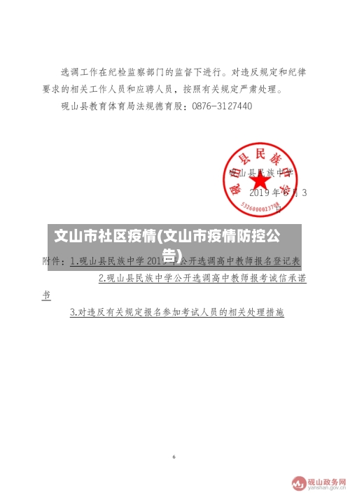 文山市社区疫情(文山市疫情防控公告)-第1张图片