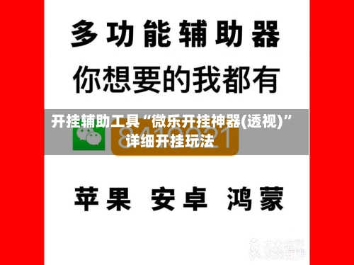 开挂辅助工具“微乐开挂神器(透视)	”详细开挂玩法-第1张图片