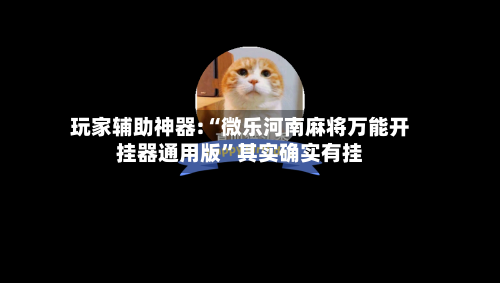 玩家辅助神器:“微乐河南麻将万能开挂器通用版	”其实确实有挂-第1张图片