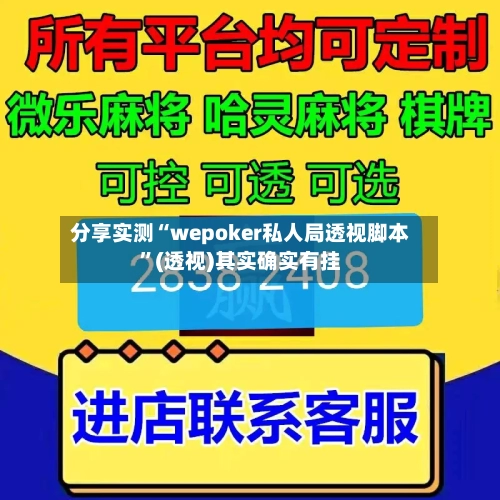 分享实测“wepoker私人局透视脚本”(透视)其实确实有挂-第1张图片